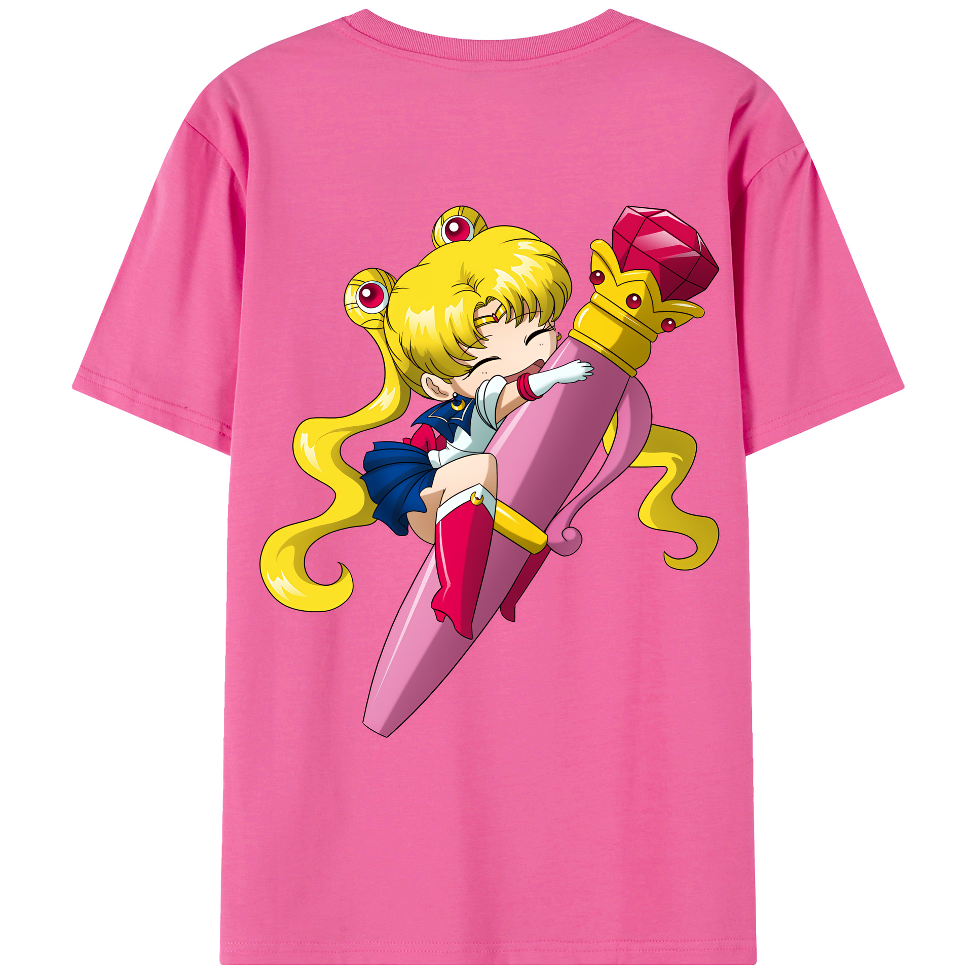 （画像用） 美少女戦士セーラームーン 月野 うさぎ つきの うさぎ Sailor Moon Tsukino Usagi レディース半袖Tシャツ(バックプリント)